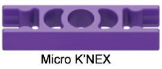MICRO-K'NEX-2-Weg-Verbindungsstck gerade purpur