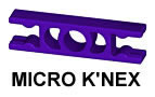 MICRO-K'NEX-2-Weg-Verbindungsstck gerade purpur