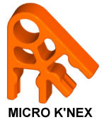 MICRO-K'NEX-2-Weg-Verbindungsstck orange