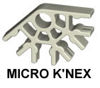 MICRO-K'NEX-4-Weg-Verbindungsstck hellgrau