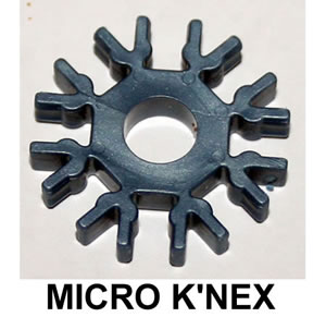 MICRO-K'NEX-8-Weg-Verbindungsstck metallblau mit 6 mm Loch