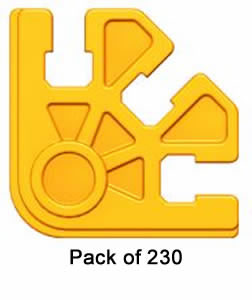 Paket mit 230 Kid-K'NEX-3-Weg-Verbindungsstck orange