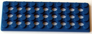 K'NEX-Baustein 4 x 10 flach blau