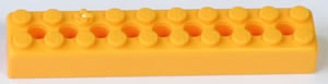 K'NEX-Baustein 2 x 10 gelb