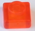 K'NEX-Baustein 1 x 1 flach durchsichtig orange