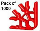 Paket mit 1000 K'NEX-3-Weg-Verbindungsstck rot