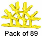 Paket mit 89 K'NEX-5-Weg-Verbindungsstck gelb