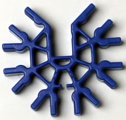 K'NEX-7-Weg-Verbindungsstck 3D blau