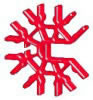 K'NEX-7-Weg-Verbindungsstck 3D rot