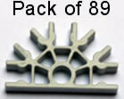 Paket mit 89 K'NEX-5-Weg-Verbindungsstck hellgrau
