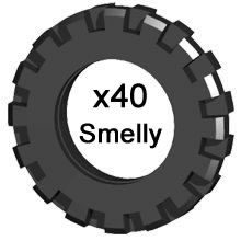 Paket mit 40 K'NEX-Reifen gro (Stinkend)