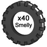 Paket mit 40 K'NEX-Reifen gro (Stinkend)