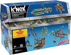 Instruction books for K'NEX 35-model building chest