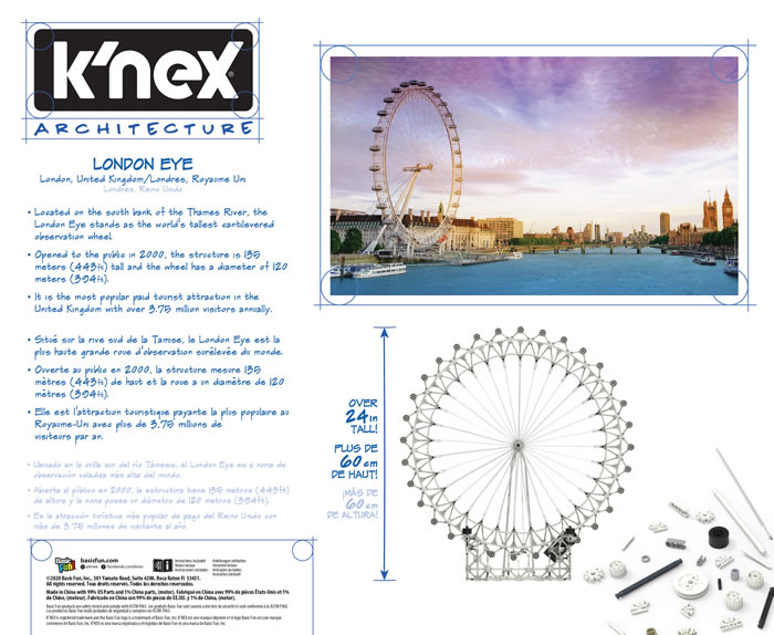 Box reverse image for K'NEX Architecture - London Eye