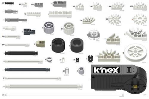Parts list for K'NEX Architecture - London Eye set