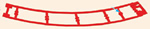 MICRO K'NEX Coaster Track curve left Red
