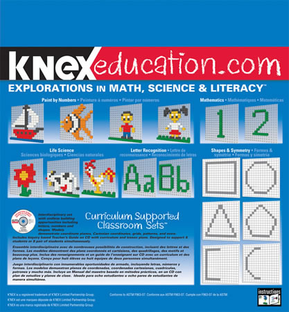 Box reverse image for K'NEX Explorations in Maths, Science and Literacy set