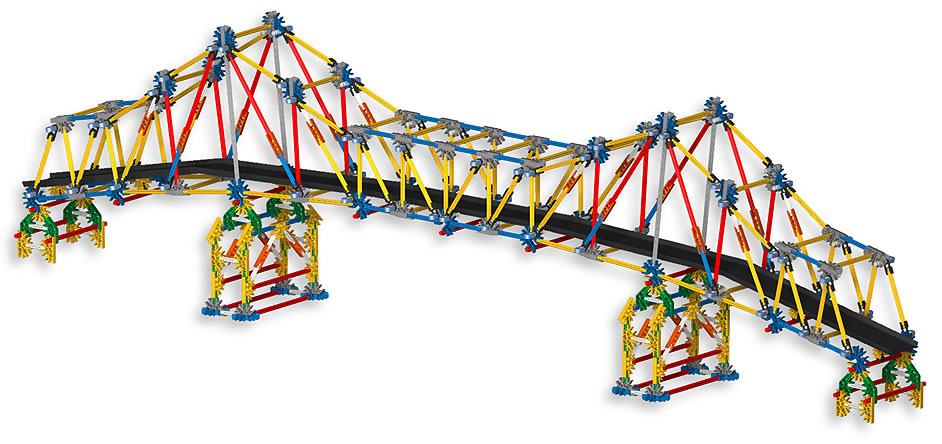 K'NEX Large cantilever bridge