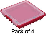 Pack of 4 K'NEX Storage Tray Red