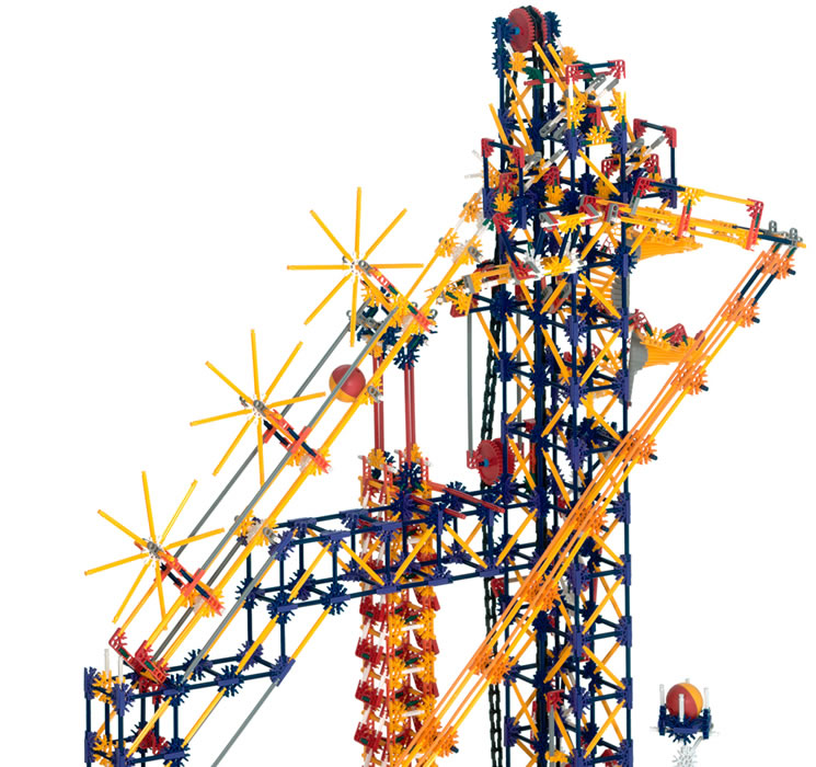 Model 2 from K'NEX Simple machines deluxe/Big Ball Factory set