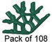 Pack 108 K'NEX Connector 4-way Dark green