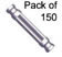 Pack 150 K'NEX Rod 32mm Silver