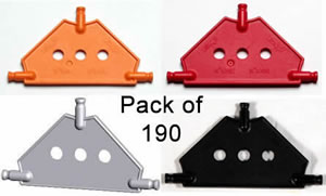 Pack 190 K'NEX Tri Panel small Multi-colour
