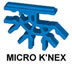 Connecteur MICRO K'NEX 4 points 3D Bleu