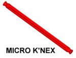 Tige MICRO K'NEX 63mm Rouge