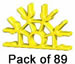 Pack 89 Connecteur K'NEX 5 points Jaune