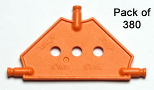Pack 380 Petit Panneau connecteur triangulaire K'NEX Orange