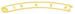 2447002 MICRO K'NEX Coaster Track curve left Yellow for K'NEX Hyperspeed Hangtime coaster