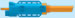 2997006 K'NEX K-Force Blaster body Light blue for K'NEX K-Force Mega Boom building set
