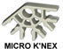 509052 MICRO K'NEX Connector 4-way Light Grey for K'NEX Elementary Construction set