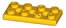 840205 K'NEX Brick 2 x 4 flat Yellow for Top Gear K'NEX - Car Darts building set