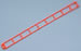 99167 MICRO K'NEX Coaster Track 410mm straight Orange for K'NEX Lava Launch Coaster