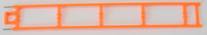 MICRO-K'NEX-Achterbahnschiene 215 mm mit Anschlussstiften orange