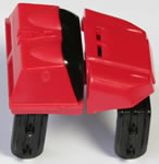 MICRO-K'NEX-Anhänger für Achterbahnwagen rot