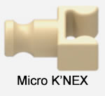 MICRO-K'NEX-Klammer mit hellbraunem Stangenende