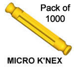 Paket mit 1000 MICRO-K'NEX-Stange 25 mm gelb