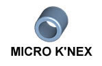 MICRO-K'NEX-Abstandsstück 3 breit metallblau