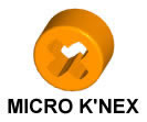 MICRO-K'NEX X-Stangenschloss orange