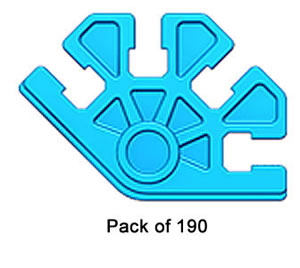 Paket mit 190 Kid-K'NEX-4-Weg-Verbindungsstck blau