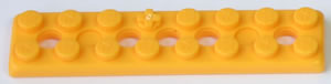 K'NEX-Baustein 2 x 8 flach gelb