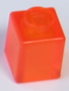 K'NEX-Baustein 1 x 1 durchsichtig orange