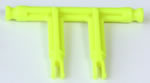 K'NEX-Baustein-Adapter 2 Arme fluoreszierend gelb