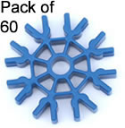 Paket mit 60 K'NEX-8-Weg-Verbindungsstück blau