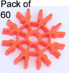 Paket mit 60 K'NEX-8-Weg-Verbindungsstück orange