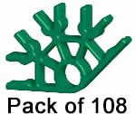 Paket mit 108 K'NEX-4-Weg-Verbindungsstückgrün