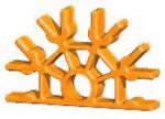 K'NEX-5-Weg-Verbindungsstck orange
